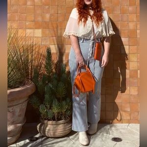 Lykke Wullf Cowgirl Jeans in Blue and White Stripes